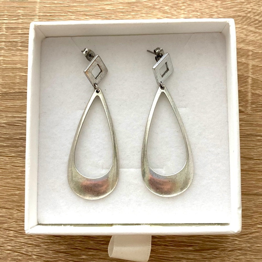 Anthropologie Silver Drop Earrings